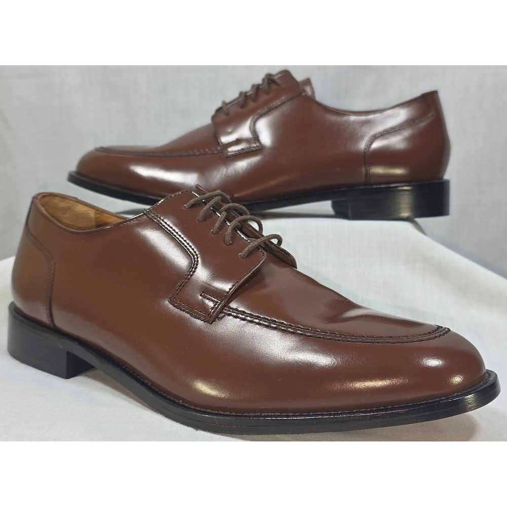 Bostonian First Flex Mens Brown Leather Moc Toe Derby Dress Shoes 11 M‎ 25022